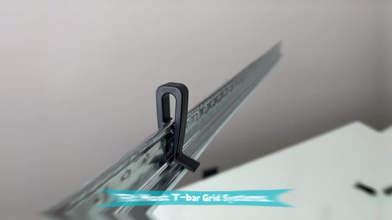 Art3d 50-Pack Hold-Down Clip for Drop Ceiling Tiles, 1.9 x 1 in. Ceiling Grid Clips for Standard Ceiling Grid System, image size:1280x720