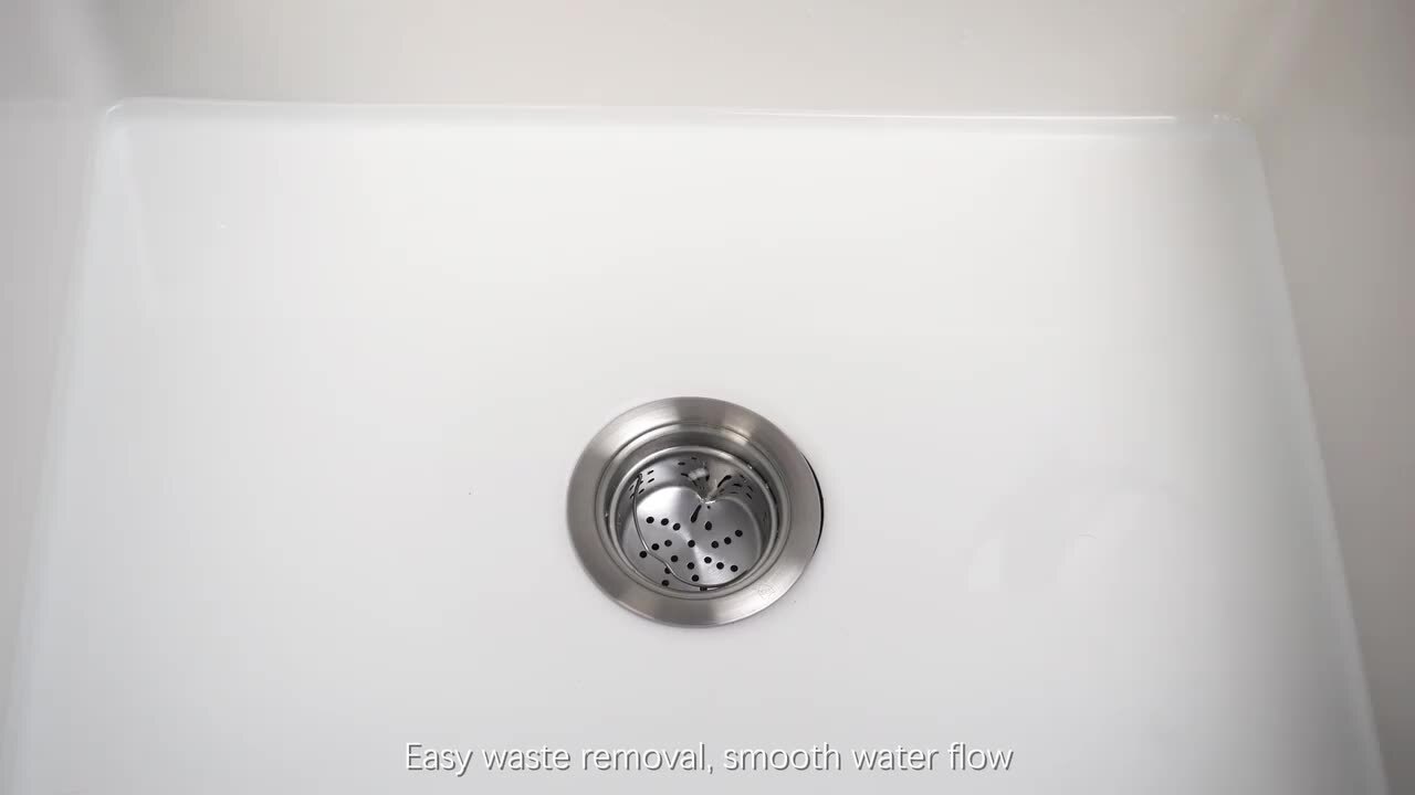 DEERVALLEY 33 in. L x 19 in. W White Fireclay Rectangular Single Bowl Undermount Workstation Kitchen Sink with Accessories DV-1K0141