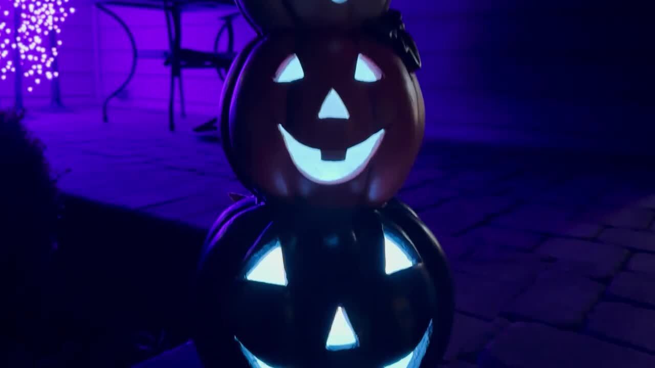 Haunted Hill Farm 27 in. Halloween Stacked Jack-O-Lantern