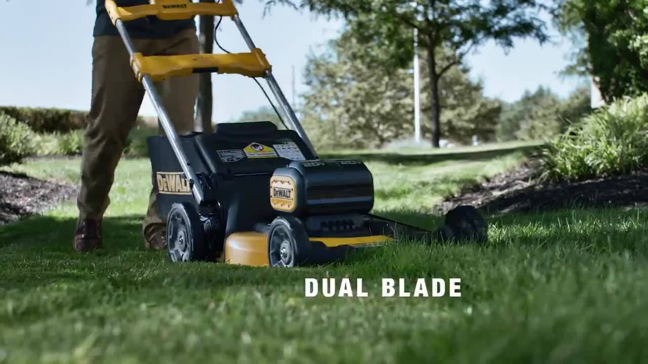 DEWALT 20 in. 20V MAX Lithium-Ion Cordless Walk Behind Push Lawn Mower with (2) 9.0Ah Batteries and Charger Included DEWALT 20 in. 20V MAX Lithium-Ion Cordless Walk Behind Push Lawn Mower with (2) 9.0Ah Batteries and Charger Included