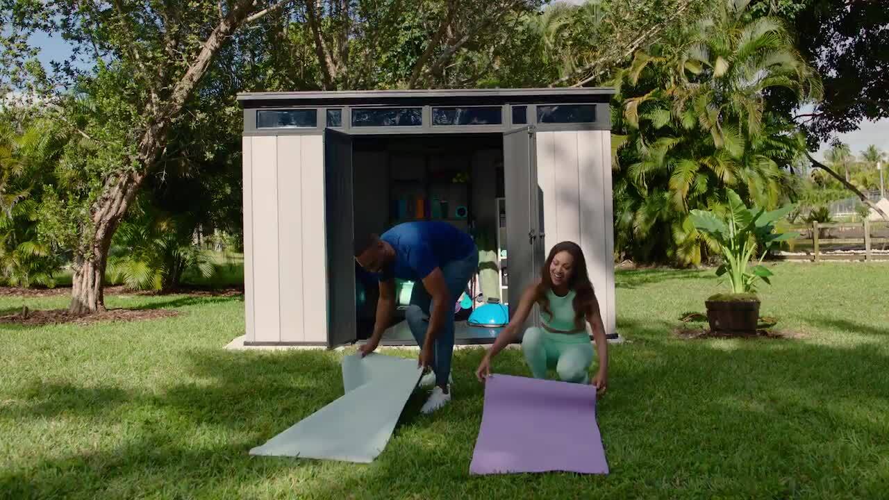 Keter Artisan 9 ft. W x 7 ft. D Grey Large Modern Durable Resin