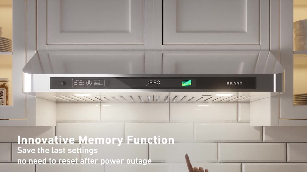 BRANO 30 in. 900 CFM Ducted Under Cabinet Range Hood in