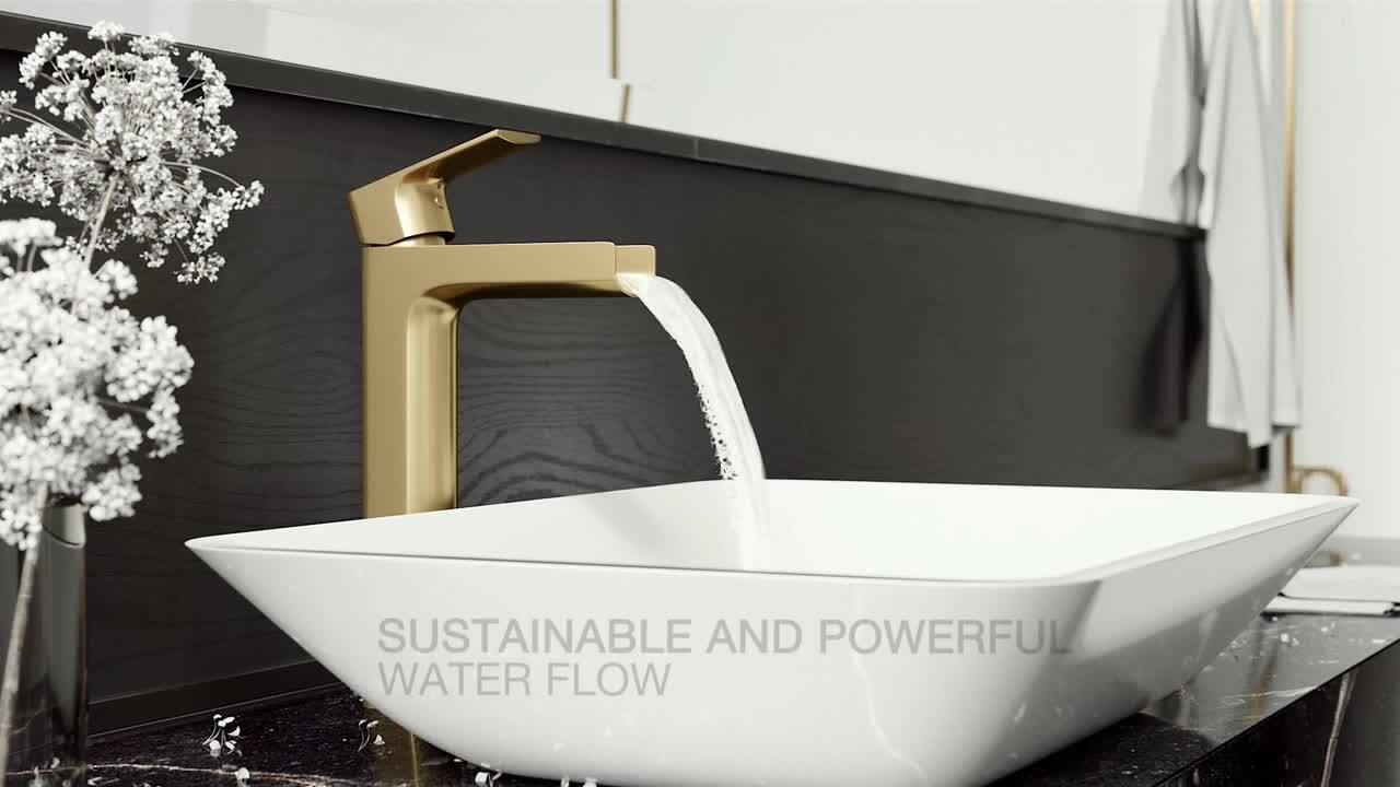 VIGO Amada Single Handle Single-Hole Bathroom Vessel Faucet in