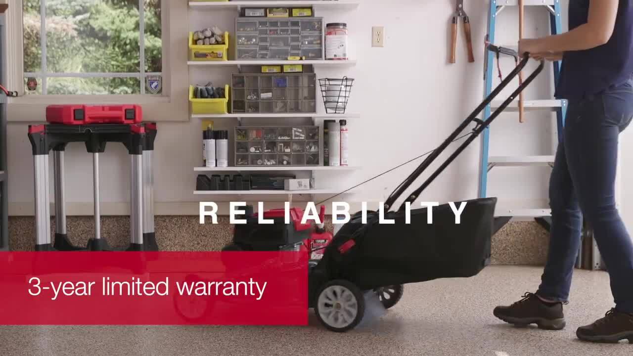 Troy-Bilt 21in. 140cc Briggs & Stratton Gas Push Lawn Mower with Rear bag and Mulching Kit Included TB110