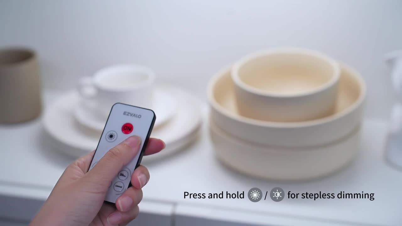 EZVALO 9.06 in. 3-Pack Battery Operated Wireless USB Charging