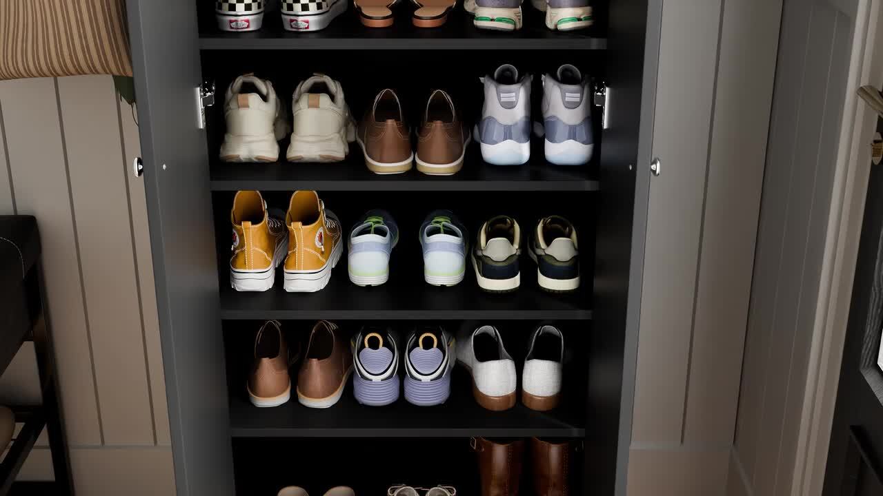 KABAブラック38 Amazon.com: AVGVLIJ Slim Storage Cabinet with Adjustable Shelves