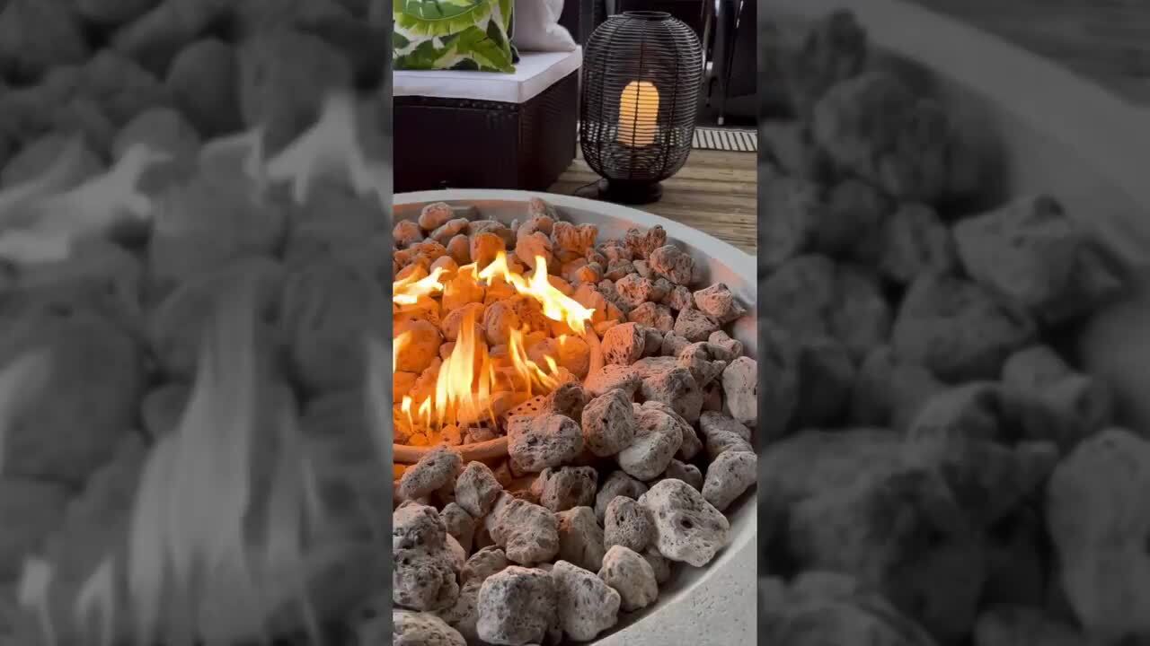 JONATHAN Y Kandella 26.7 in. Outdoor Woven Oval Asian LED