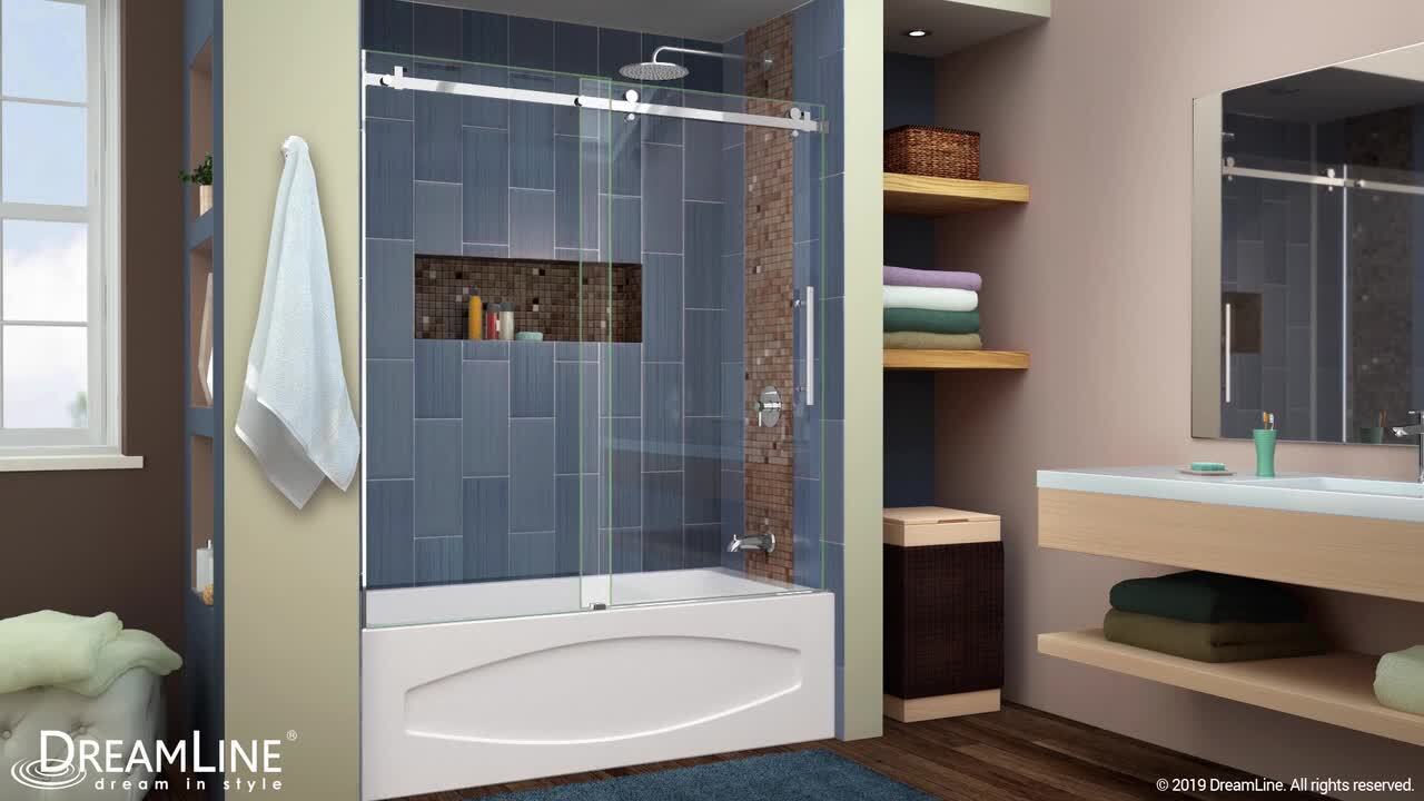 Enigma Air Satin Black Frameless Sliding Shower Door