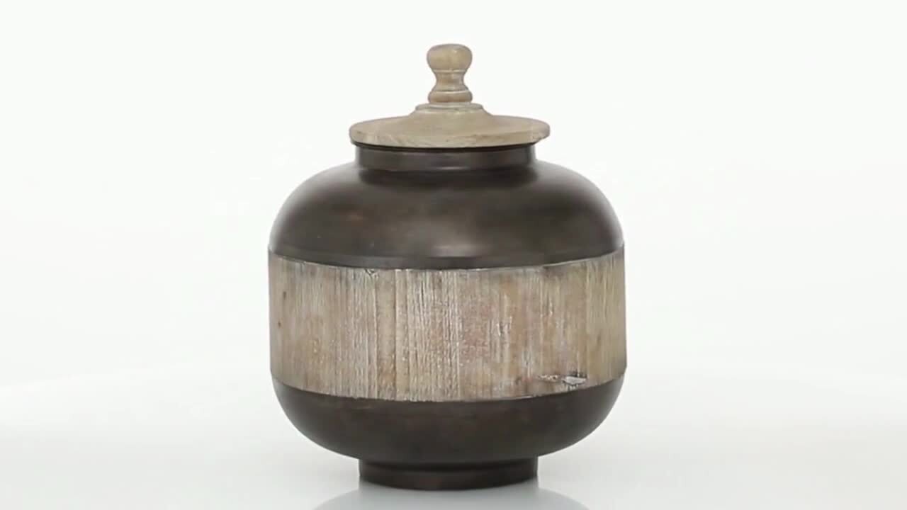 Black Jar With Lid, Charcoal Black Pottery Handmade Ceramic Round Lidded  Jar 