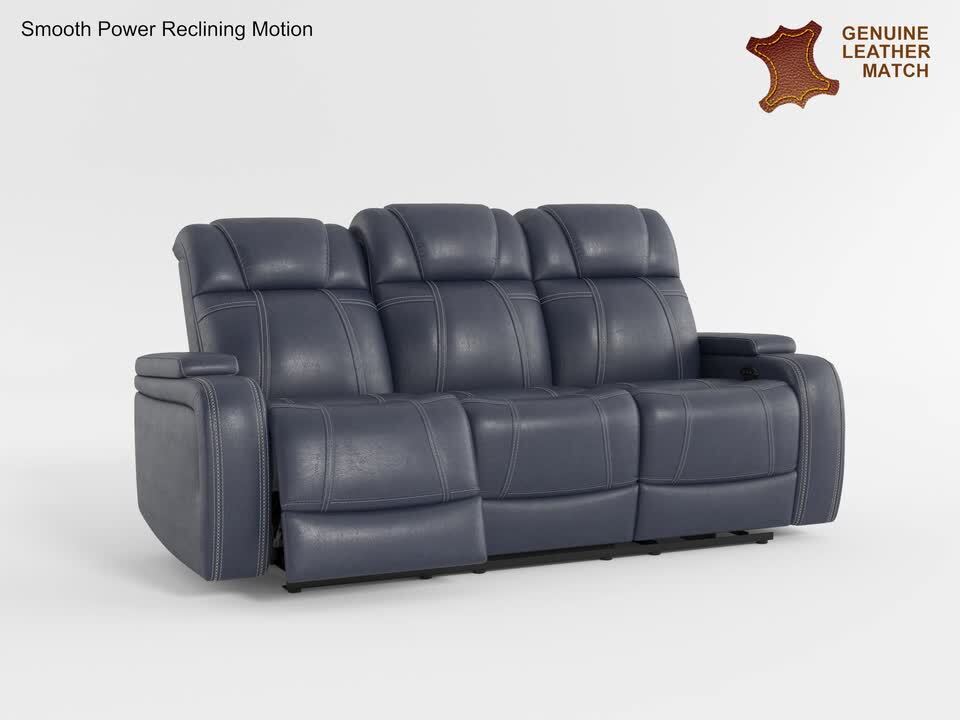 Lazzara Lafael 84 in. W Straight Arm Leather Rectangle Power