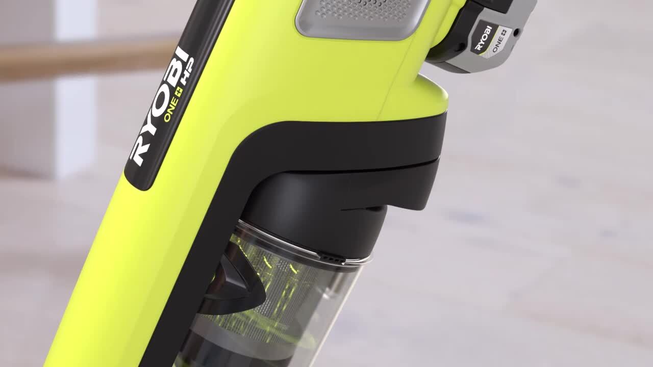 RYOBI ONE+ HP 18V Brushless Cordless High Capacity Stick Vacuum Kit with 4.0 Ah Battery and Charger PBLSV718K