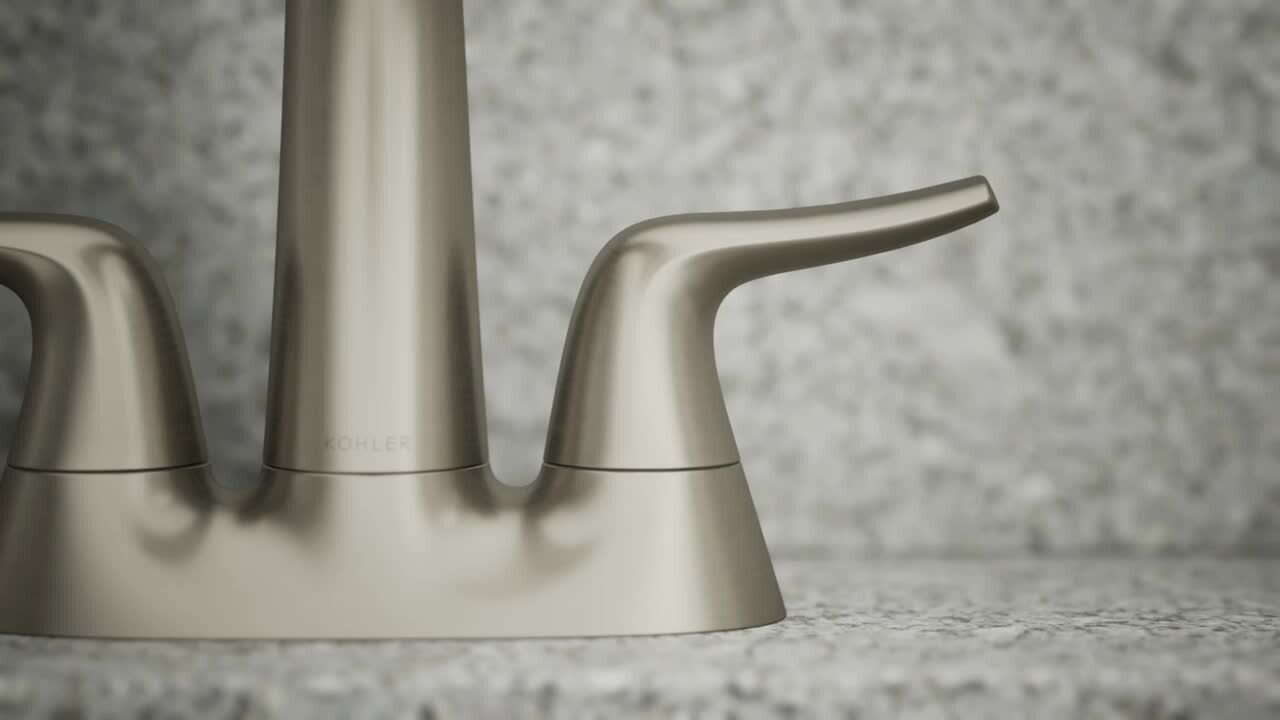 KOHLER Easmor 8 in. Widespread Double Handle Bathroom Faucet in