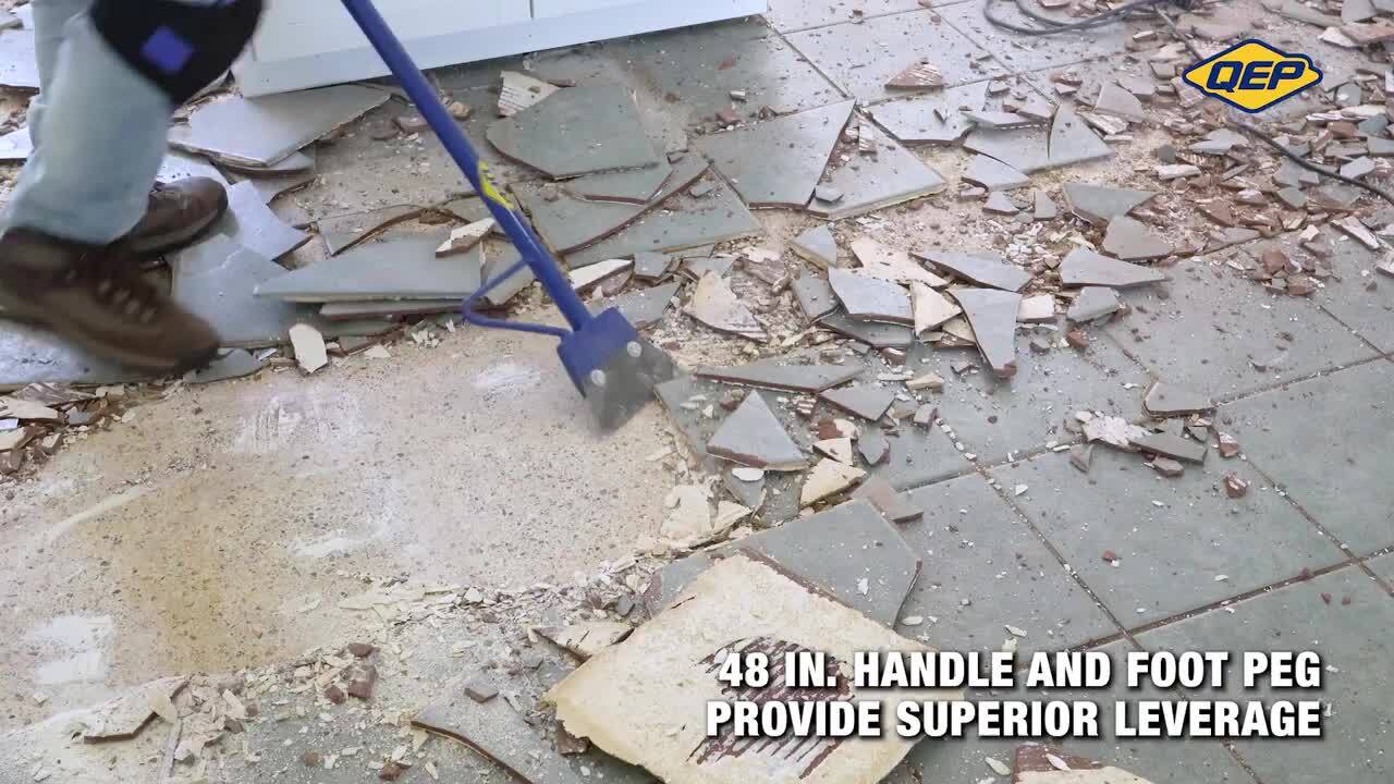 7 in. Wide Floor Scraper and Stripper with 48 in. Handle and Foot Peg