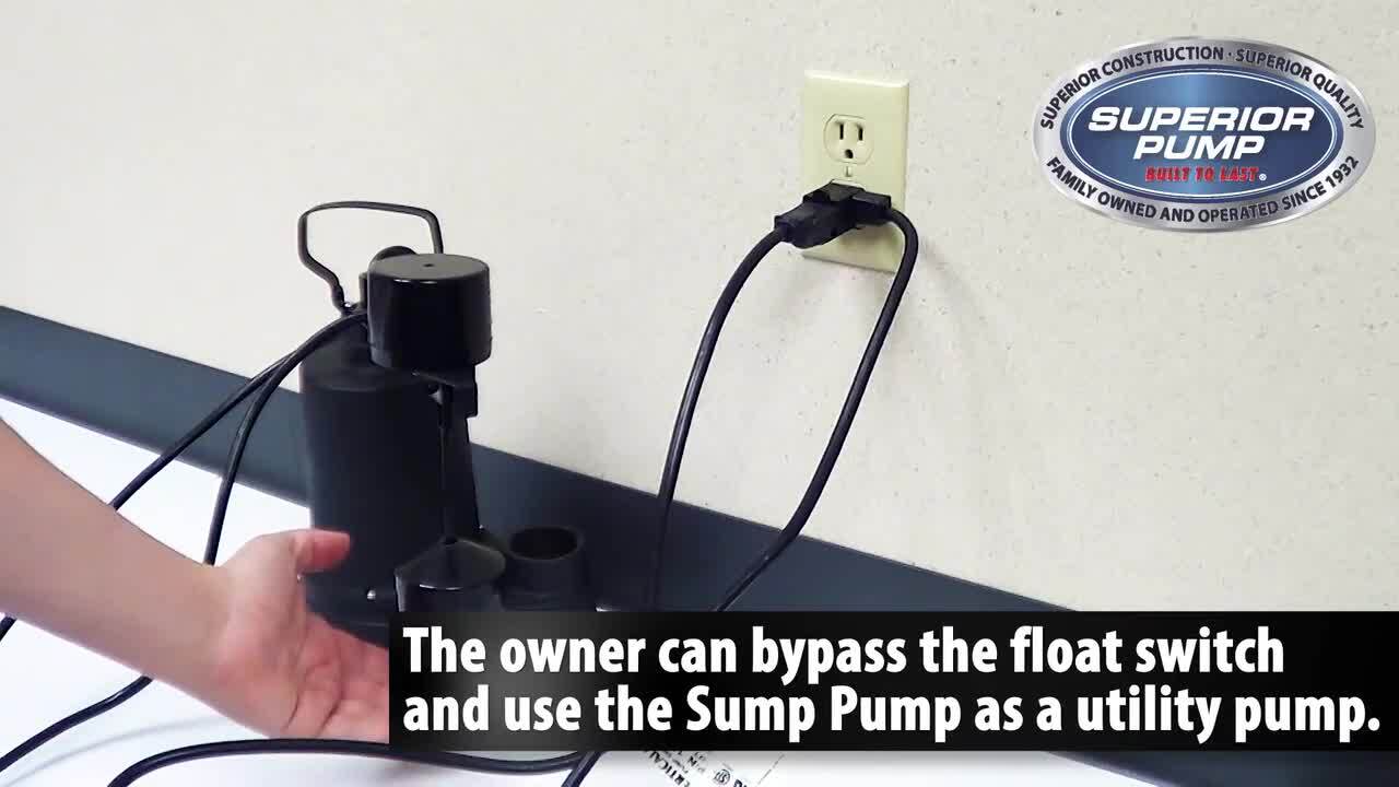 Superior Pump 1/2 HP Submersible Thermoplastic Sump Pump 92572 The Home  Depot