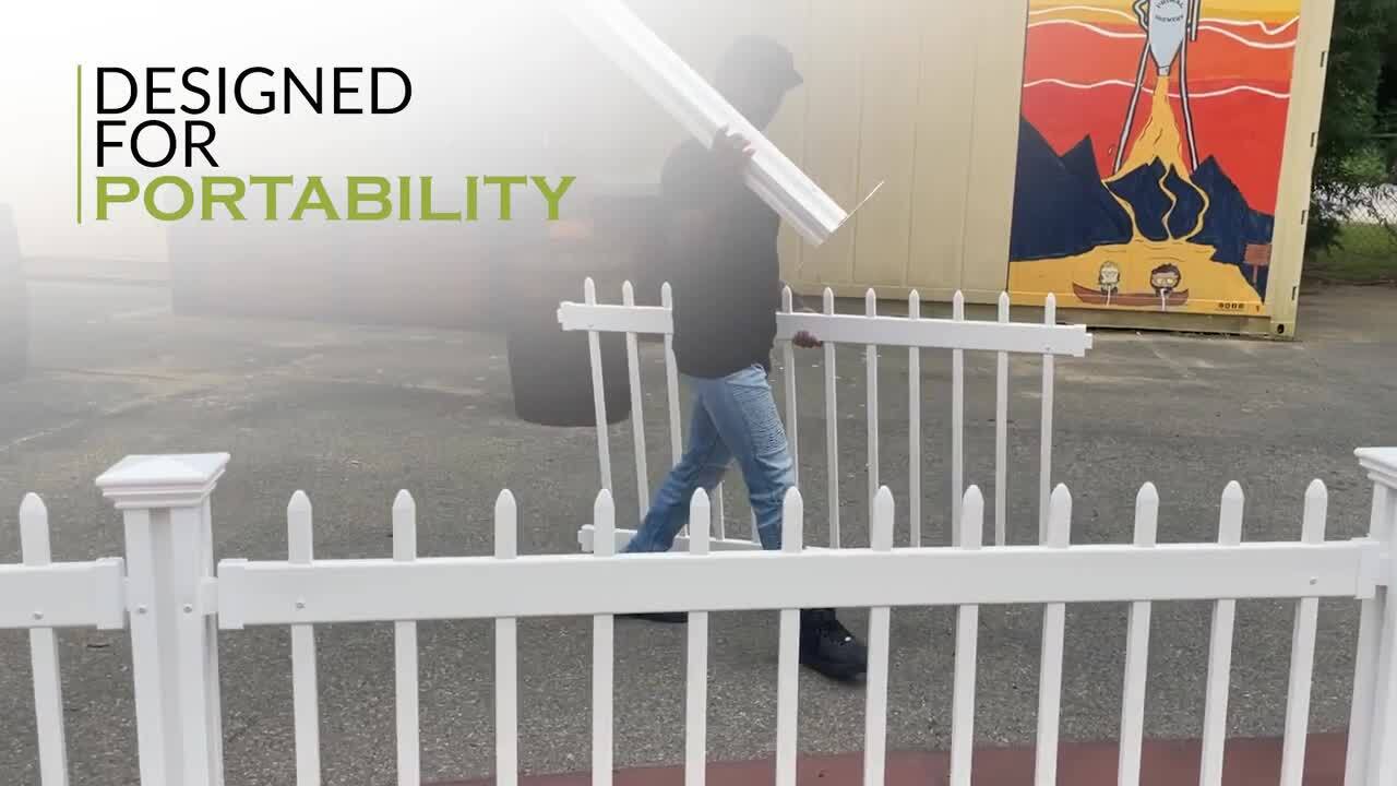 Zippity Outdoor Products White Vinyl Portable Fence Finishing Post