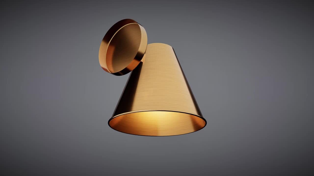 VAXCEL Smith 6.25 in. H 1-Light Gold Modern Indoor-Outdoor Wall