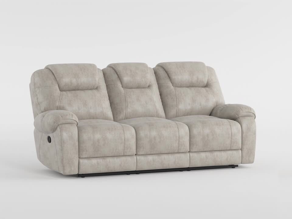Lazzara Emily 87 in. W Pillow Top Arm Microfiber Rectangle Manual