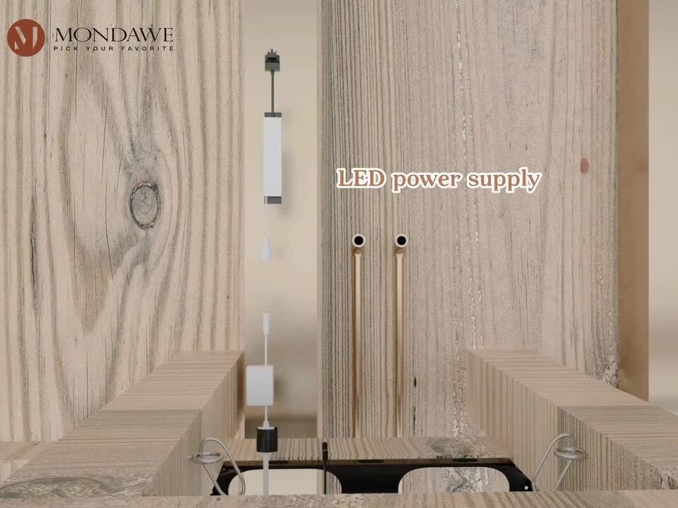 Mondawe Luxury LED Music 4-Spray Patterns Thermostatic 16 in