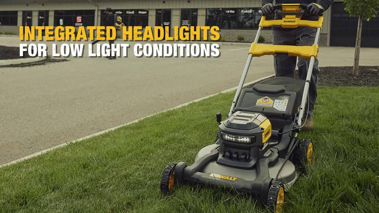 DEWALT FLEXVOLT 2x60V MAX 21 in. Cordless Battery Powered Self Propelled Lawn Mower Kit with (2) 4.0 Ah Batteries and Chargers DCMWSP700Y2