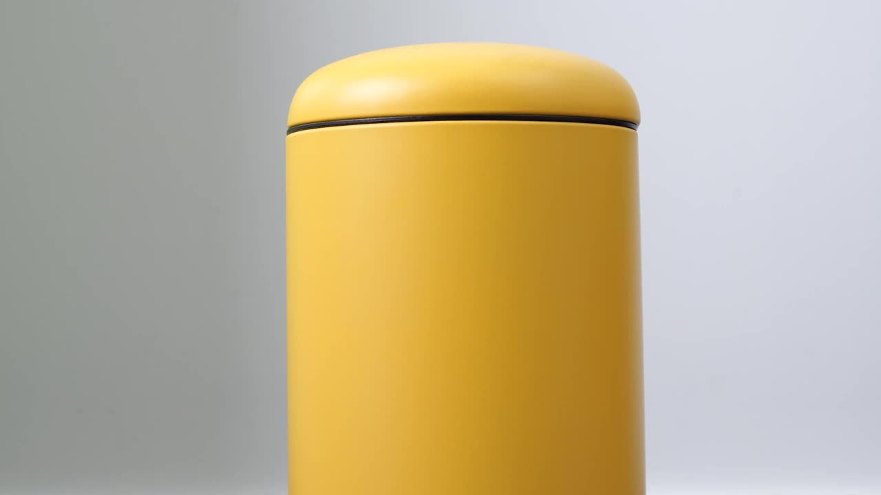 happimess Roland Mini 2.6 Gal. Daffodil Yellow Step-Open Trash Can
