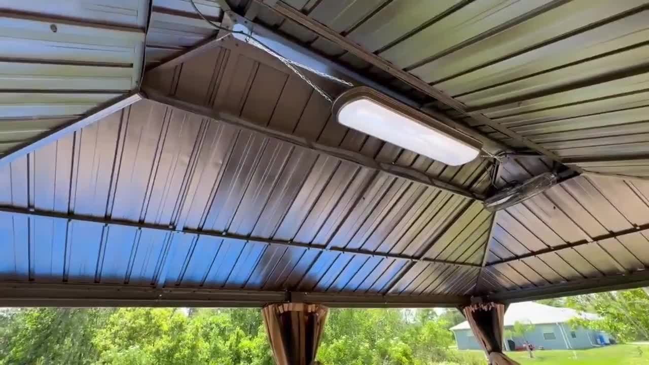 PURPLE LEAF 12 ft.x 26 ft.Bronze Luxury Aluminum Frame Hardtop