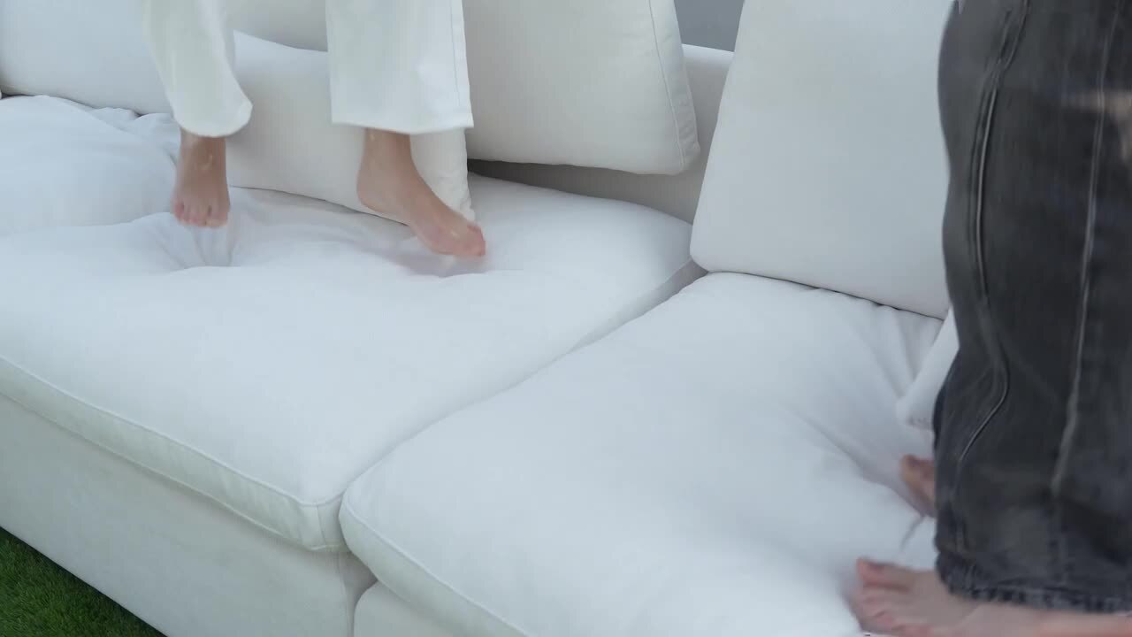 ●OUR HOUSE ミドル J&E Home 155 in. Slope Arm Linen 6-Piece Modular Free