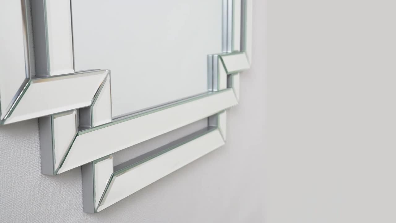 Empire Art Direct Crosspath Beveled Framed Wall Mirror MOM