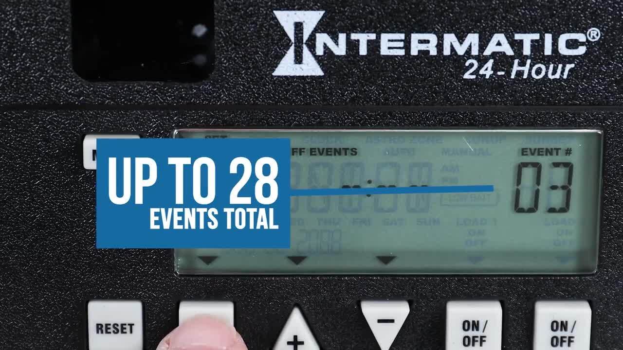  Intermatic ET2825C Astronomic 7-Day/365 Day 2-Circuit  Electronic Control, 120-277 VAC, 2-SPST/DPST, Indoor Metal Enclosure : Home  & Kitchen