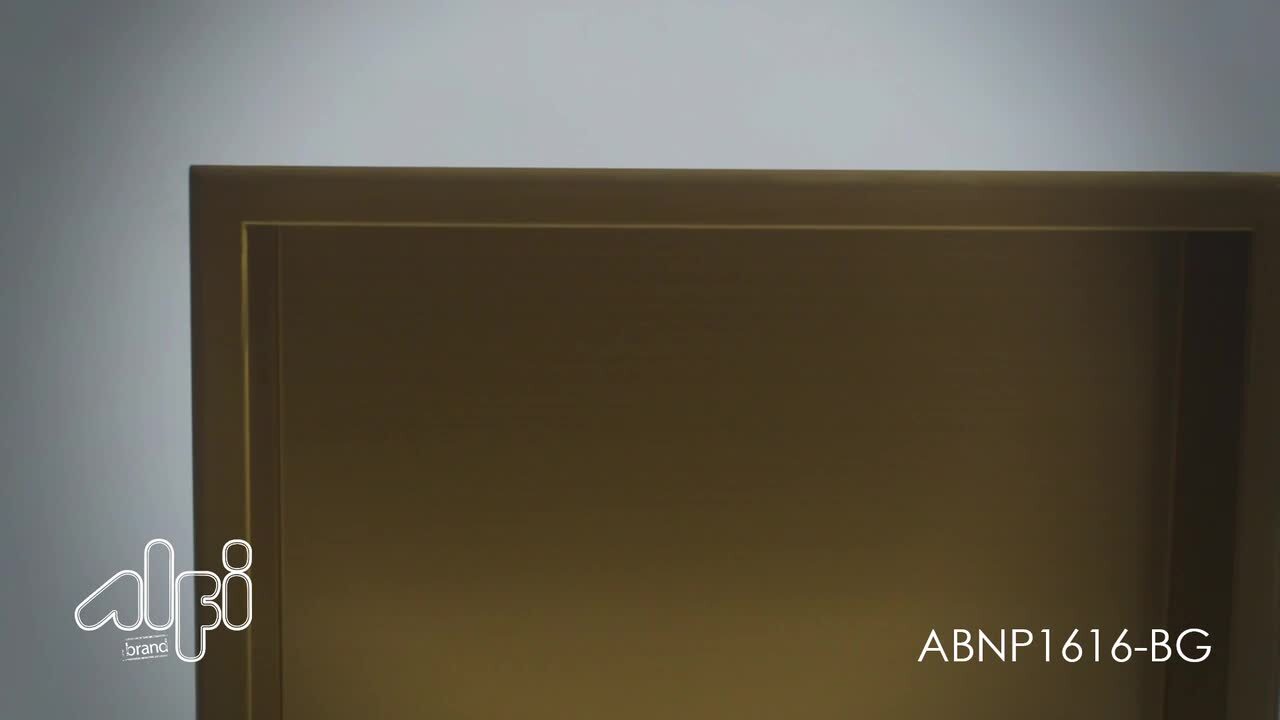 ALFI brand 16 x 16 Black Matte Stainless Steel Square Single Shelf B -  Luxury Bath Collection