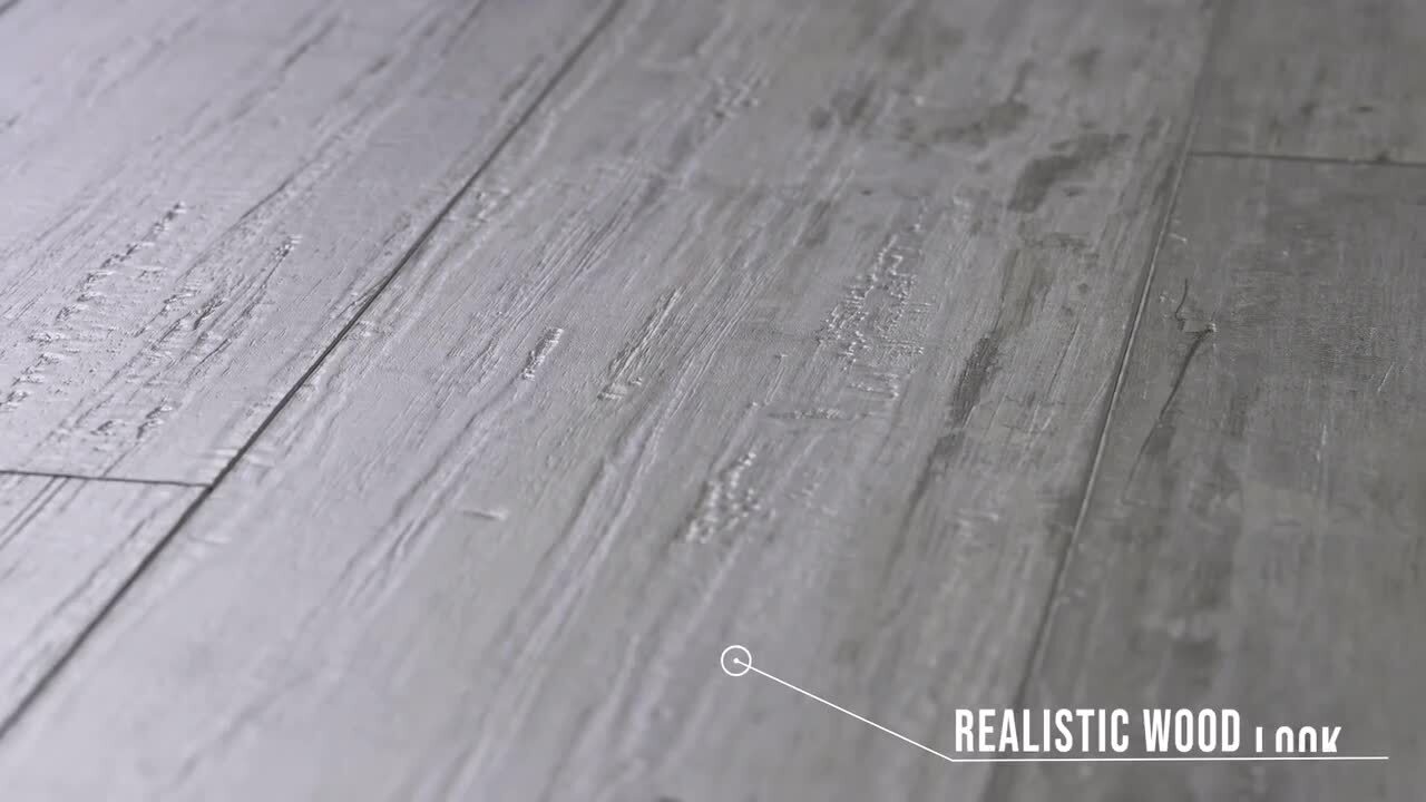Pelican Gray 12 MIL x 7 in. W x 48 in. L Waterproof Click Lock Luxury Vinyl Plank Flooring (23.8 sq.ft. /Case)