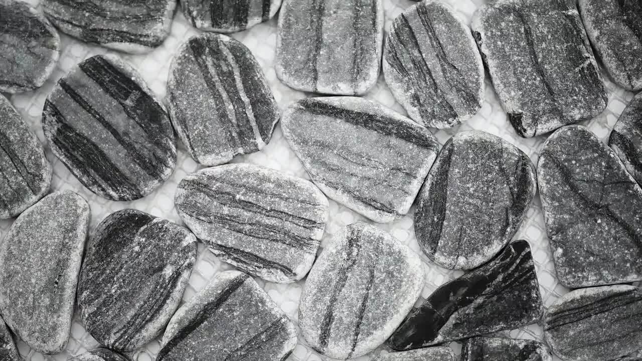 MSI Black/White Pebbles 11.42 in. x 11.42 in. x 10 mm Textured Marble Mesh-Mounted Mosaic Tile (0.91 sq. ft.) MSI Black/White Pebbles 11.42 in. x 11.42 in. x 10 mm Textured Marble Mesh-Mounted Mosaic Tile (0.91 sq. ft.)