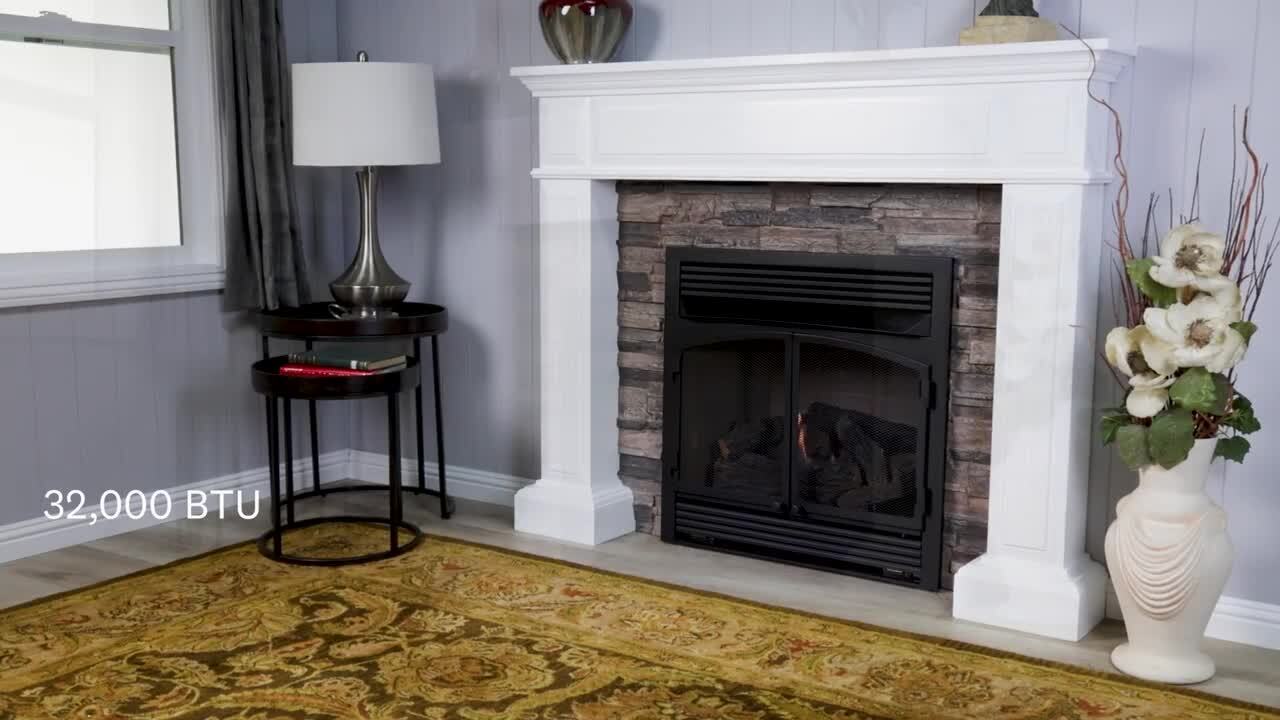 Duluth Forge Dual Fuel Ventless Gas Fireplace Insert - 32,000 BTU