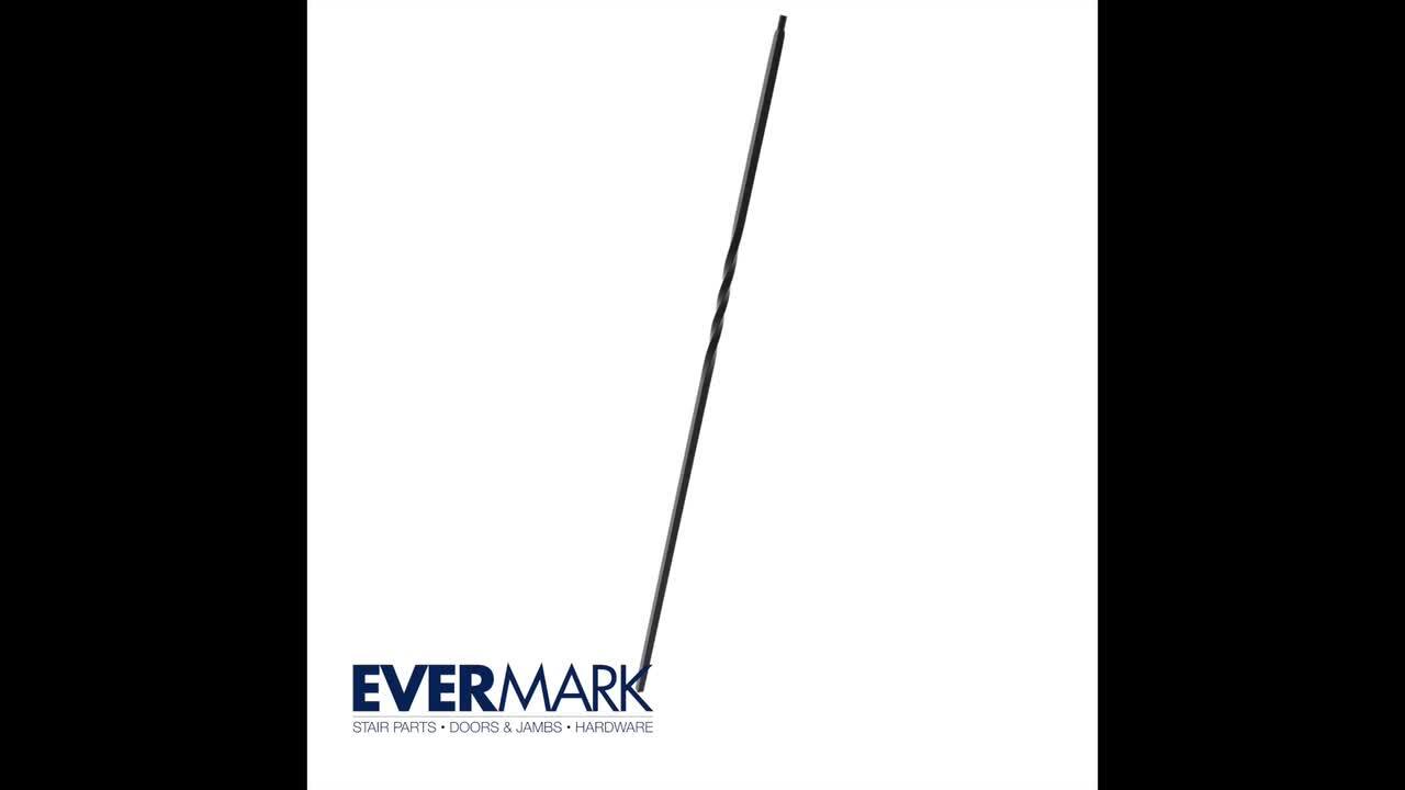 EVERMARK Stair Parts 1/2 in. Matte Black Slip N Grip Flat Shoe for Stair Remodel