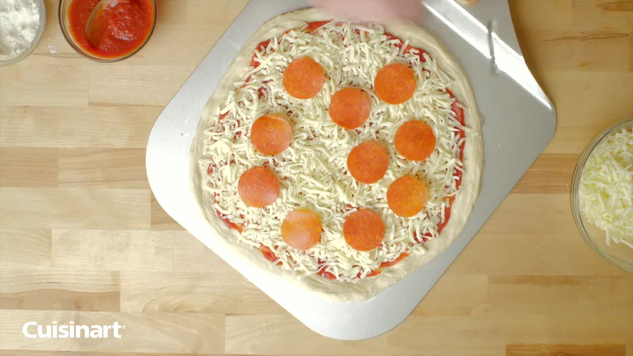 Cuisinart Pizzaschaufel Aus Aluminium – 30,5 X 30,5 Cm, Mit Klappbarem Holzgriff