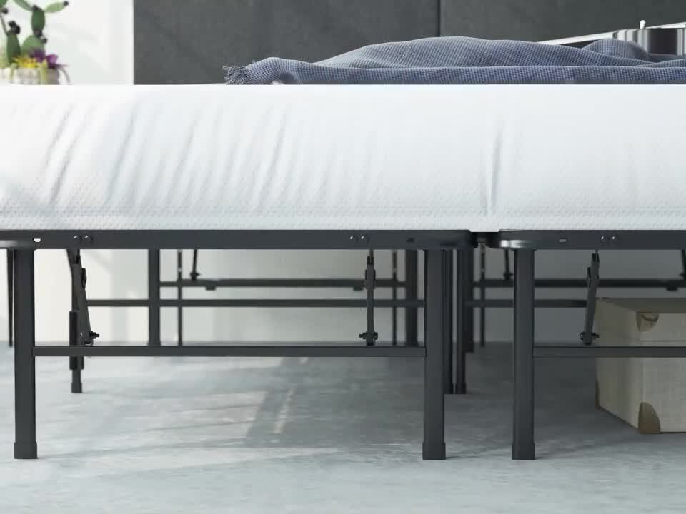 Cal king black metal deals bed frame