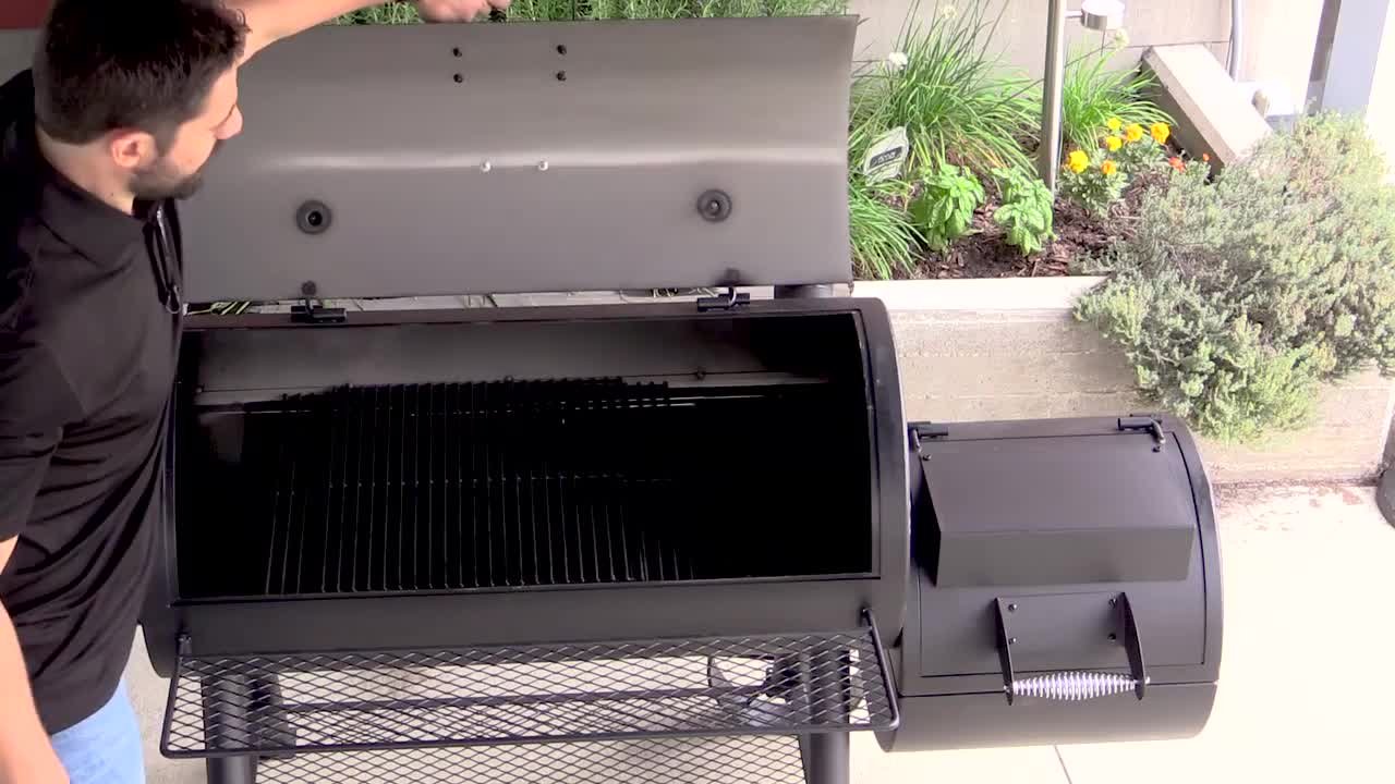 OKLAHOMA JOE'S Longhorn Reverse Flow Offset Charcoal Smoker and