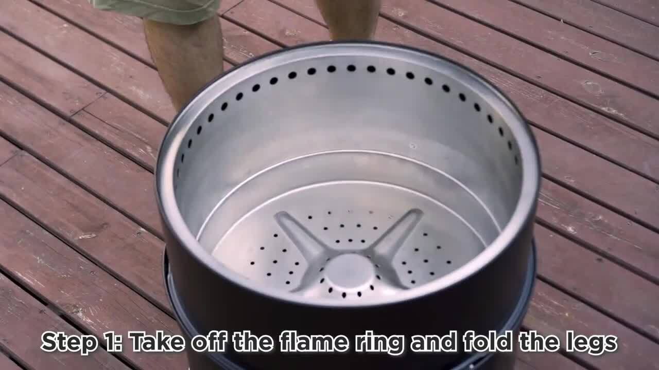 TURBRO 19 in. Smokeless Fire Pit for Outdoor Wood Burning