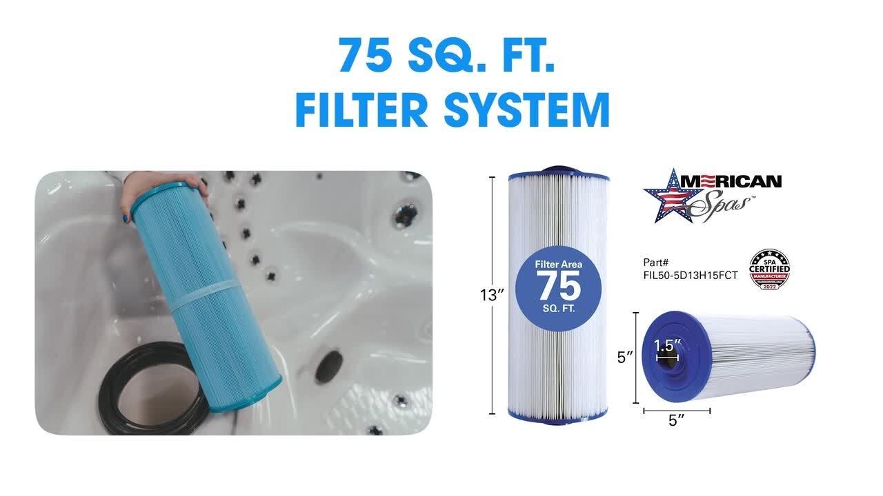 American Spas 7-Person 100-Jet Premium Acrylic Bench Spa Standard