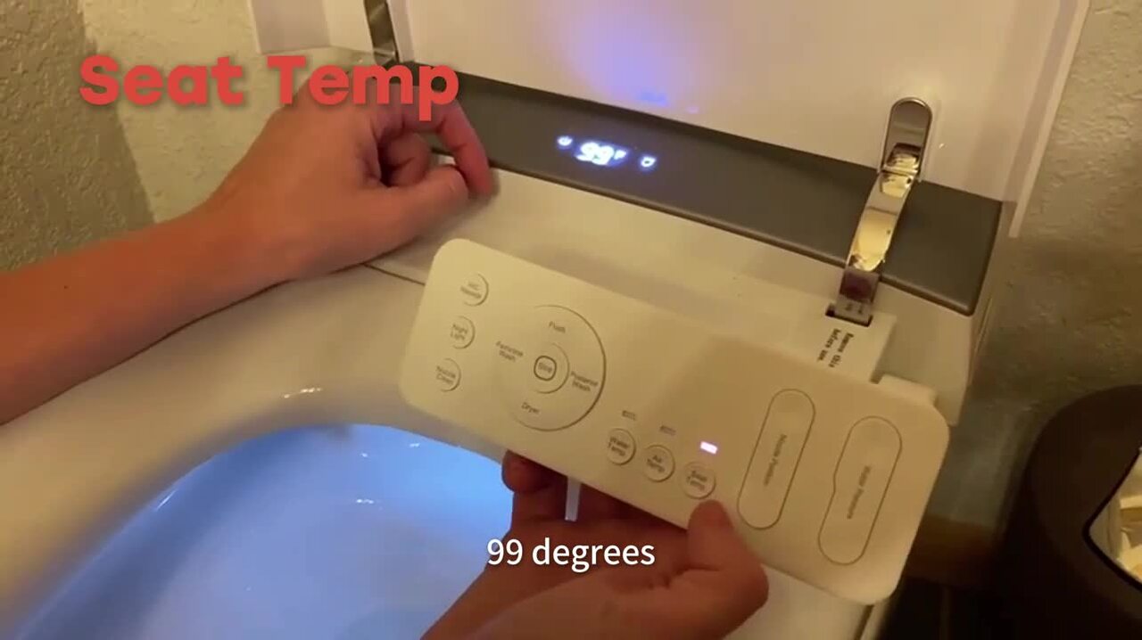 HOROW Tankless Elongated Smart Toilet Bidet with Auto Flush, Heated Seat and Warm Air Dryer - White