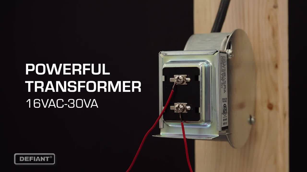 Defiant Wired Smart Video Doorbell Contractor Kit, Wired 16VAC