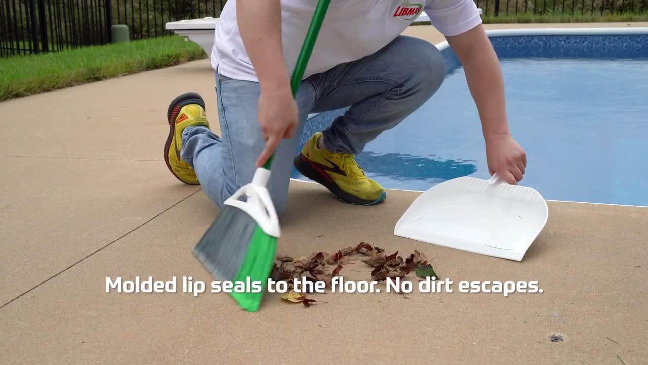 Libman 15 in. Extra-Large Precision Angle Broom and Dustpan Set