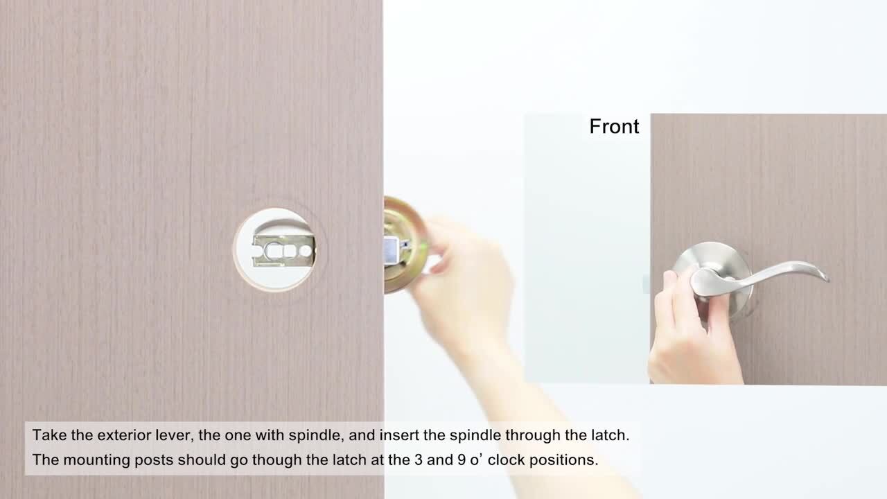 Defiant Naples Satin Nickel Hall and Closet Door Handle Contractor