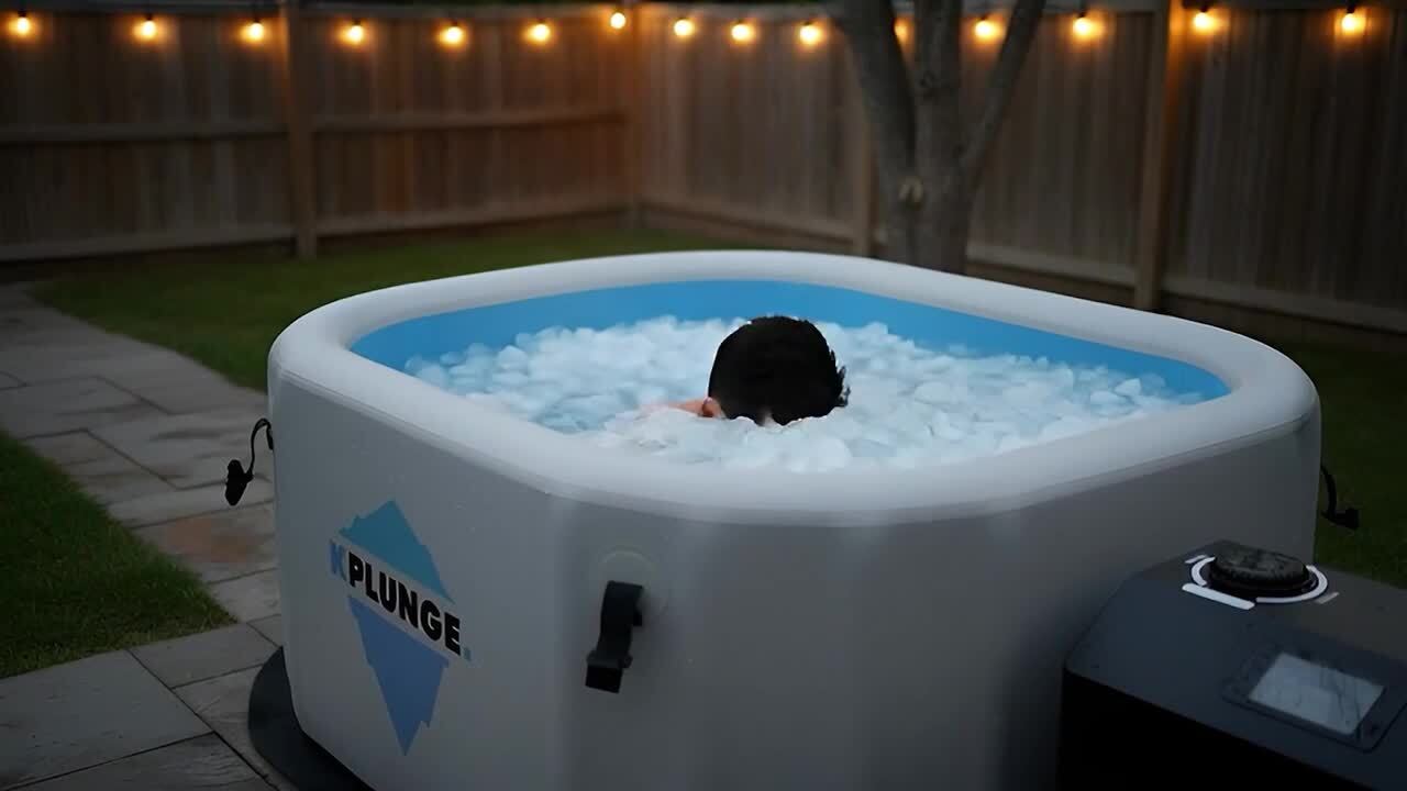 KPLUNGE Kodiak 1-Person 0-Jet Inflatable Cold Plunge Ice Bathtub