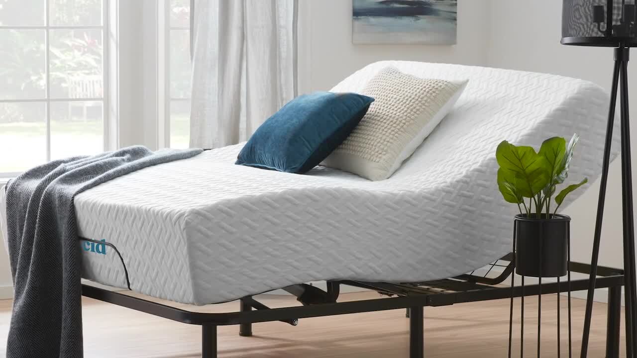 LUCID Comfort Collection Platform Bed Frame with 12-in Firm Queen Memory  Foam Mattress in a Box in the Mattresses department at