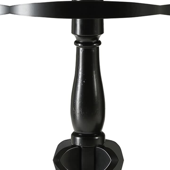 Acme Furniture Alger 18 in. Black Round Wood End Table with