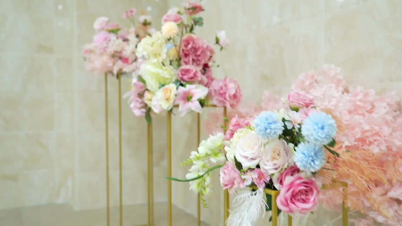 uxcell ウェディングフラワースタンド 高さ60 cm 金トーン 10個 uxcell ウェディングフラワースタンド 高さ60 cm 金トーン 10個 uxcell