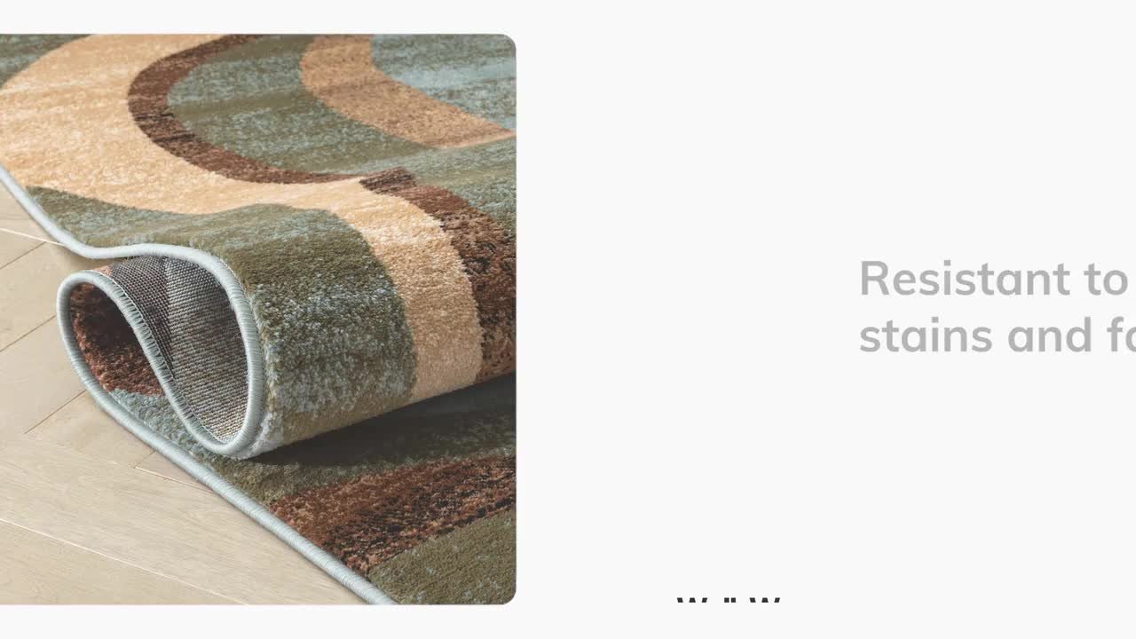 Well Woven Barclay Nirvana Waves Multi Blue 11 ft. x 11 ft. Modern Geo Lines Round Area Rug - image 4