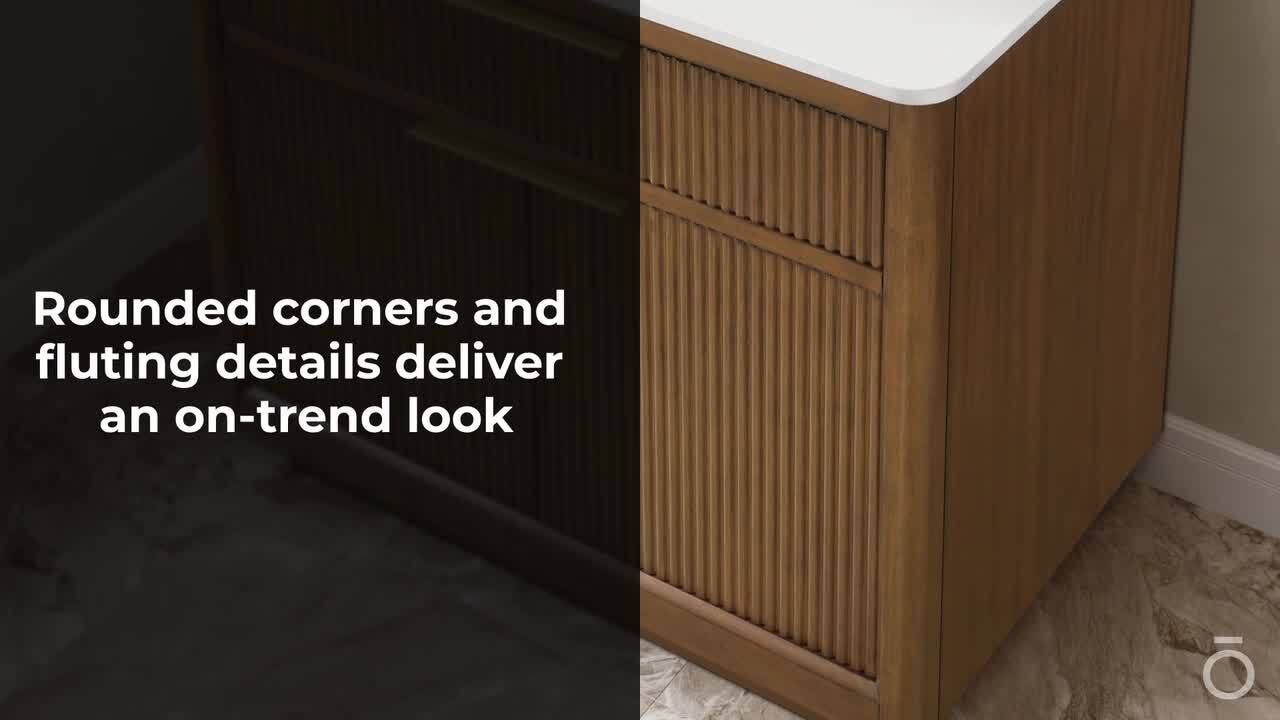 OVE Decors Xander 60in. Double Sink Freestanding Sahara Birch Bath