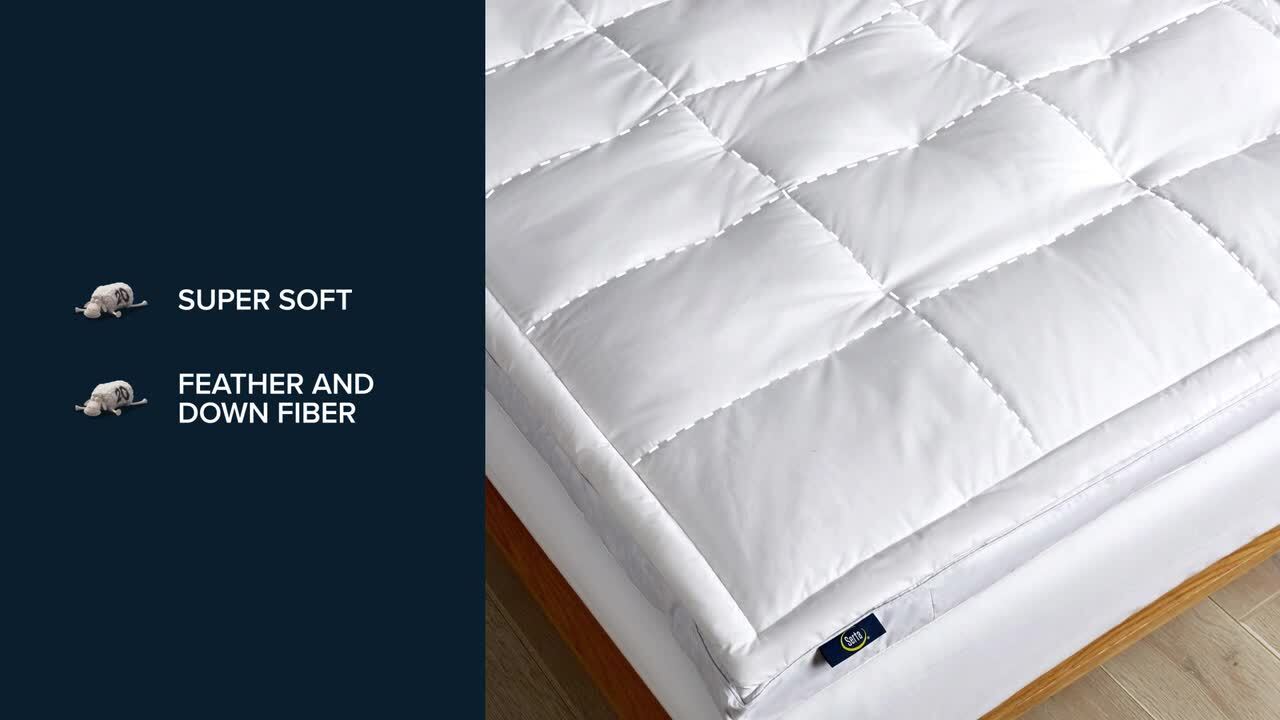 serta perfect sleeper feather and down fiber top featherbed