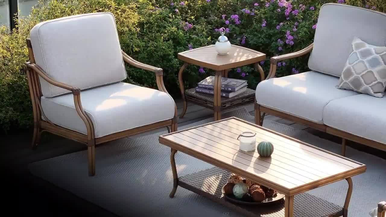 ULAX FURNITURE Arcadia 5-Piece Aluminum Outdoor Conversation Set